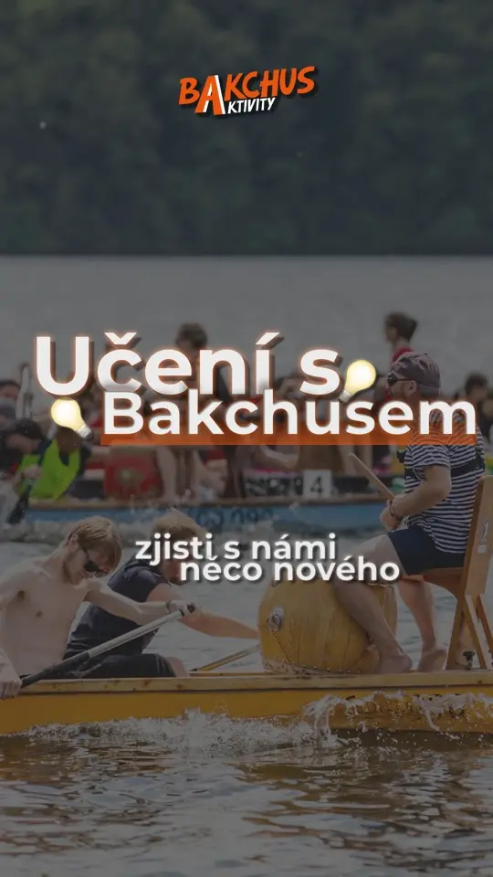 Story „Učení s Bakchusem: zjisti s námi něco nového“ s fotkou závodu dračích lodí