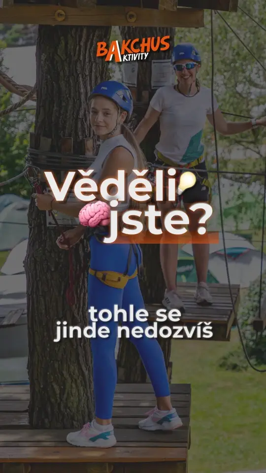 Story „Věděli jste? Tohle se jinde nedozvíš“ s fotkou z lanového parku